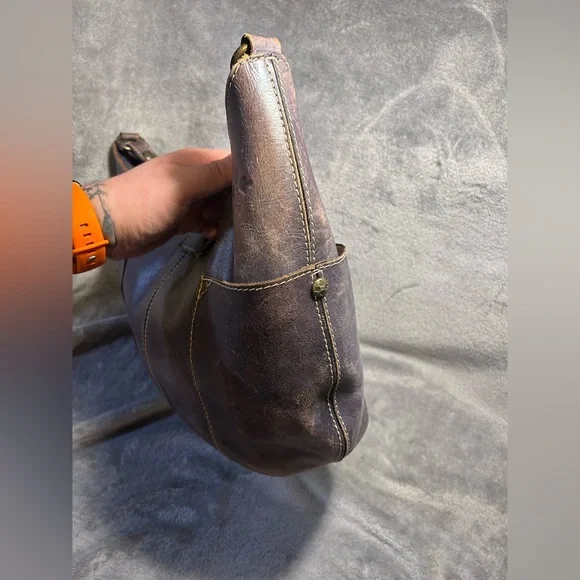 Patricia Nash Distressed Brown Leather Hobo